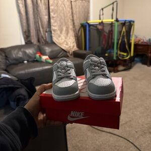 Nike Kids Gray and White Sneakers